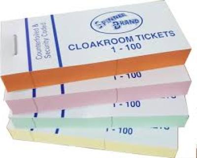 Raffle Tickets(Cloakroom Tickets)